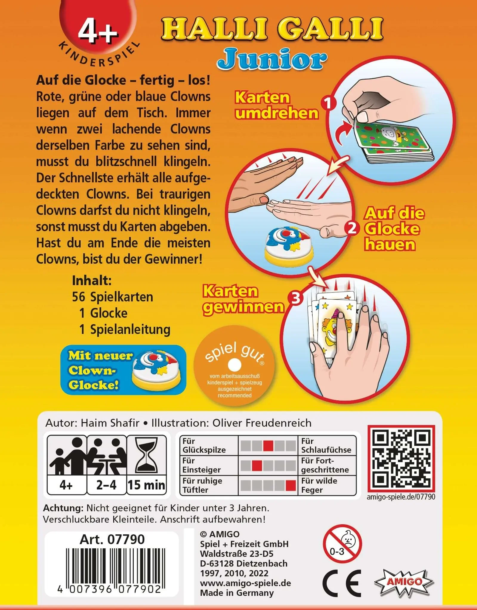 Halli Galli Junior – Kartenspiel mit Glocke ab 4 Jahren